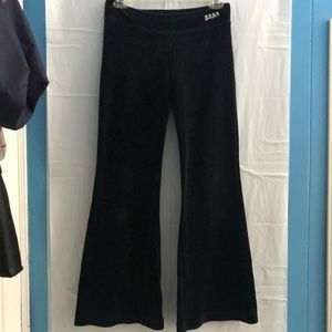 Bebe Sport Navy Blue Velvet Leggings